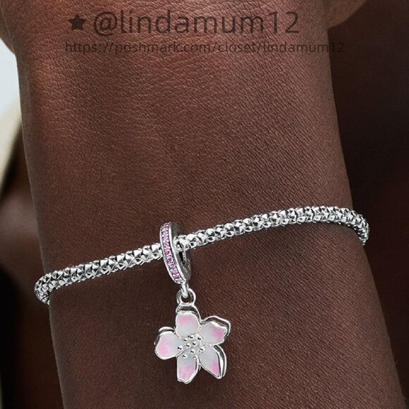 Pandora Cherry Blossom Dangle Charm - Picture 2 of 2